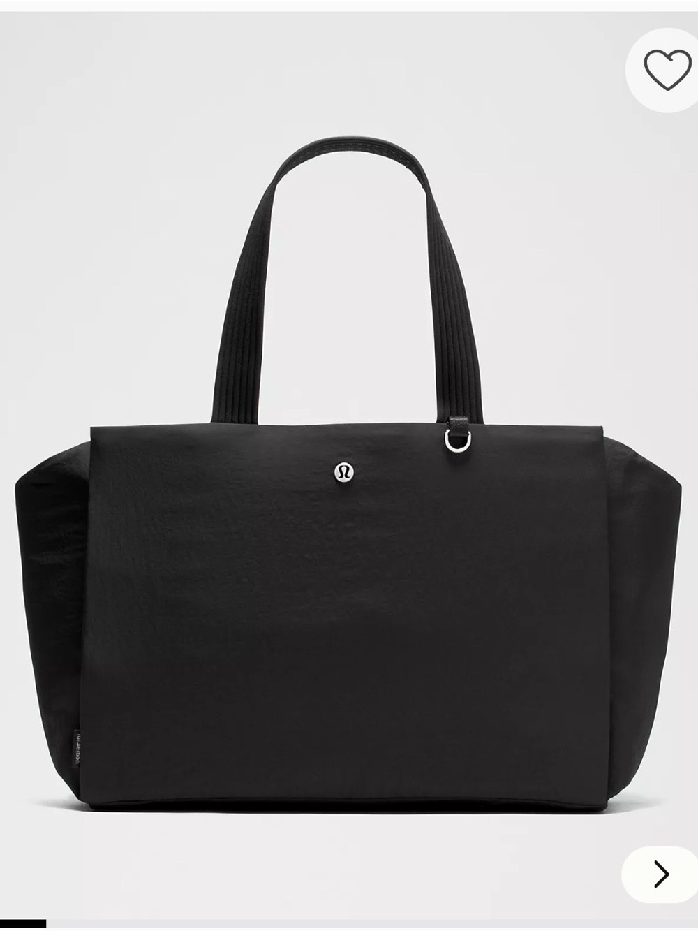 Lululemon Triple Compartment Black Tote Bag 18L